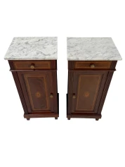 Pair of Art Nouveau Nightstands or Bedside Tables, 1900s